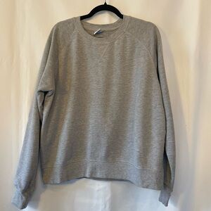Kotn Unisex French Terry Sweatshirt Large Heather Grey Raglan Sleeve Cozycore